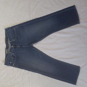 AG Adriano Goldschmied The Tomboy Crop Stretch Denim Blue Jean Capri 32